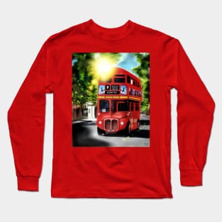Route-Master, Red, City of London Antique Transport Long Sleeve T-Shirt
